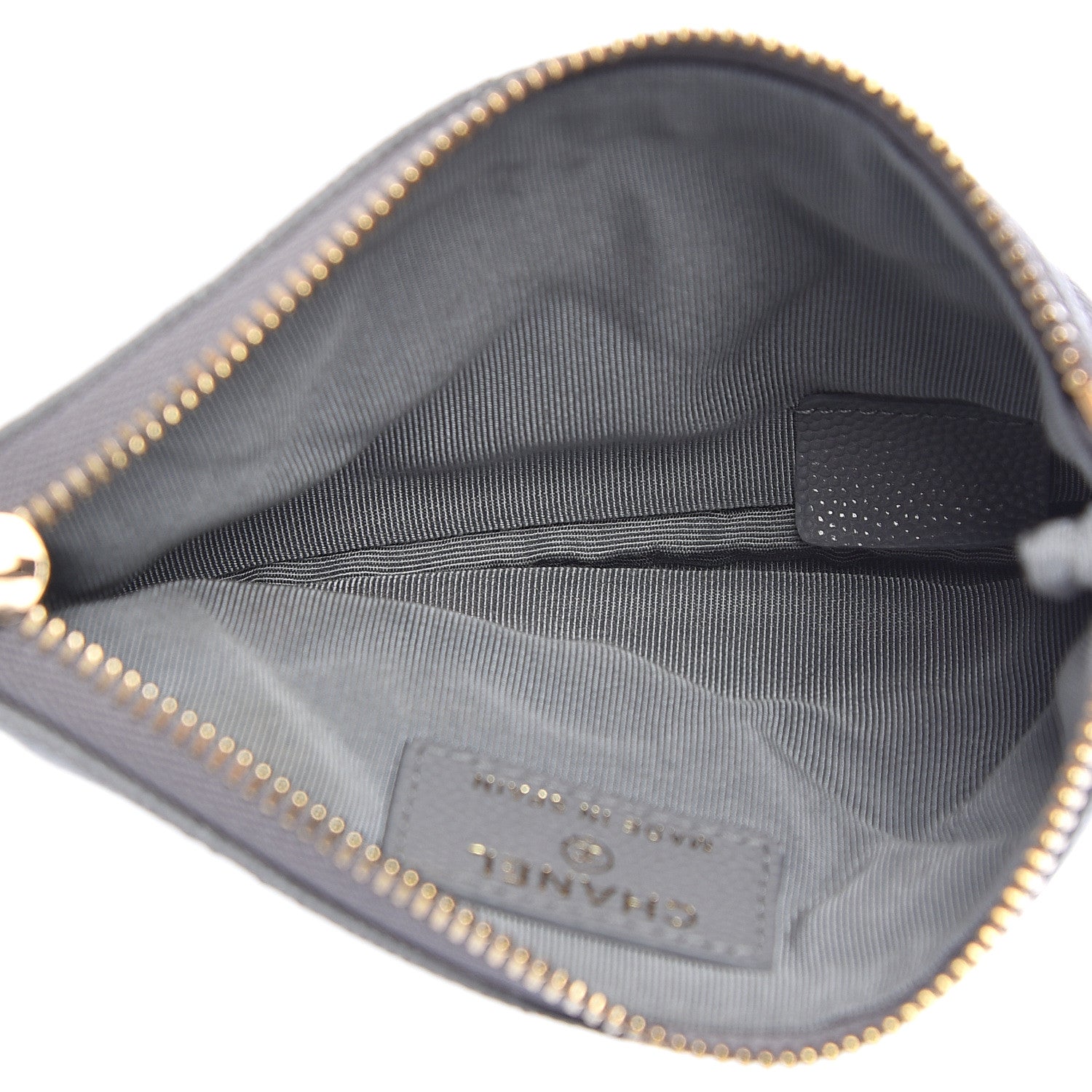Chanel Caviar Quilted Small Cosmetic Case Grey 5 of 8