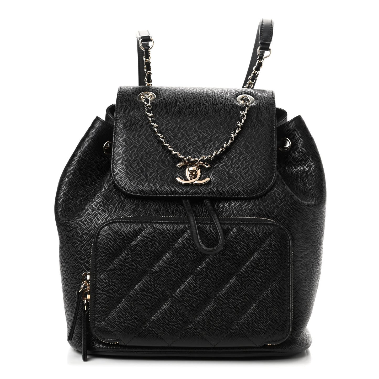 Caviar Quilted Business Affinity Backpack Black