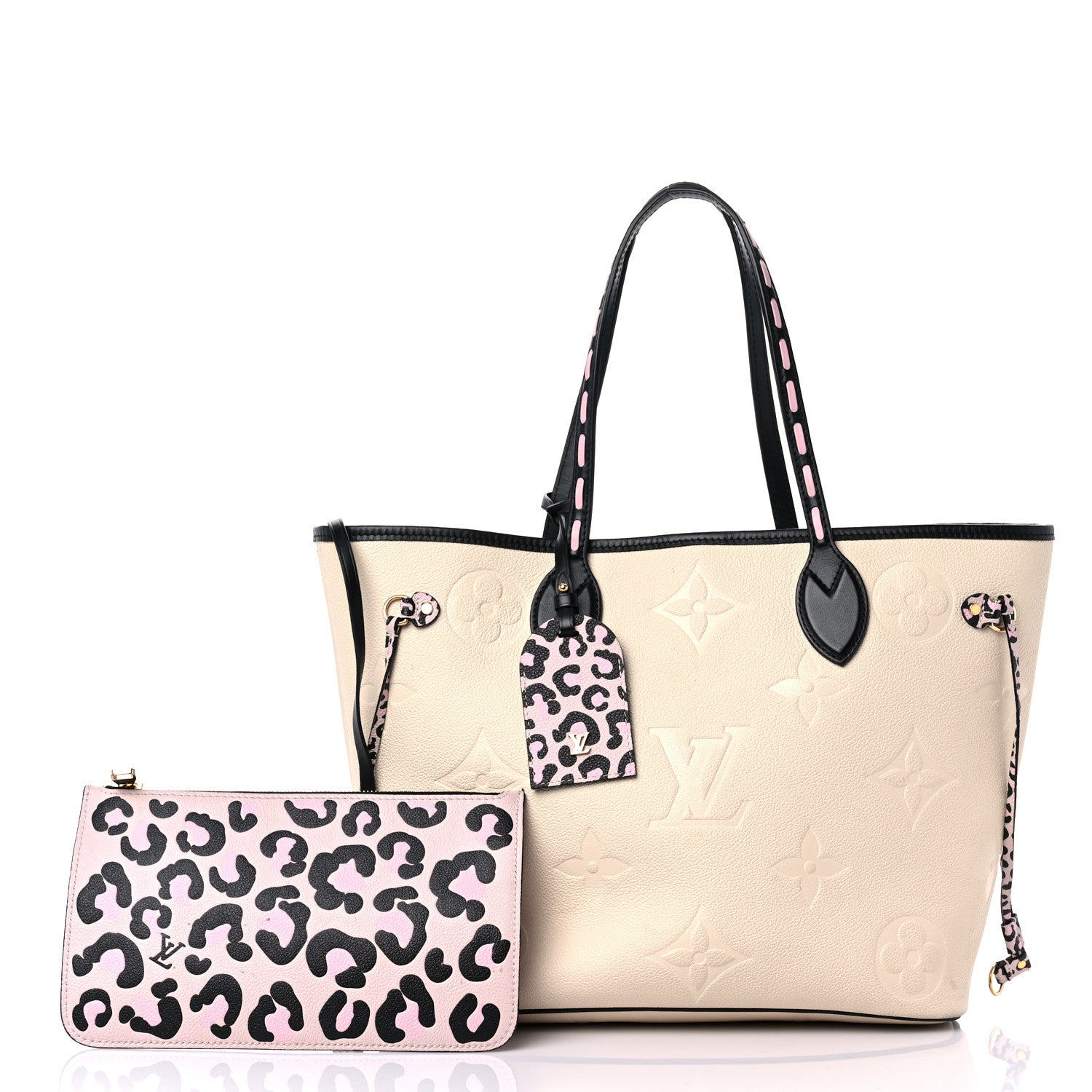Louis Vuitton Empreinte Monogram Giant Wild At Heart Neverfull MM Creme 1 of 15