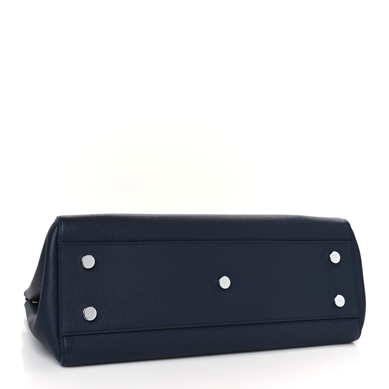 Saint Laurent Calfskin Medium Rive Gauche Cabas Navy Blue 4 of 9