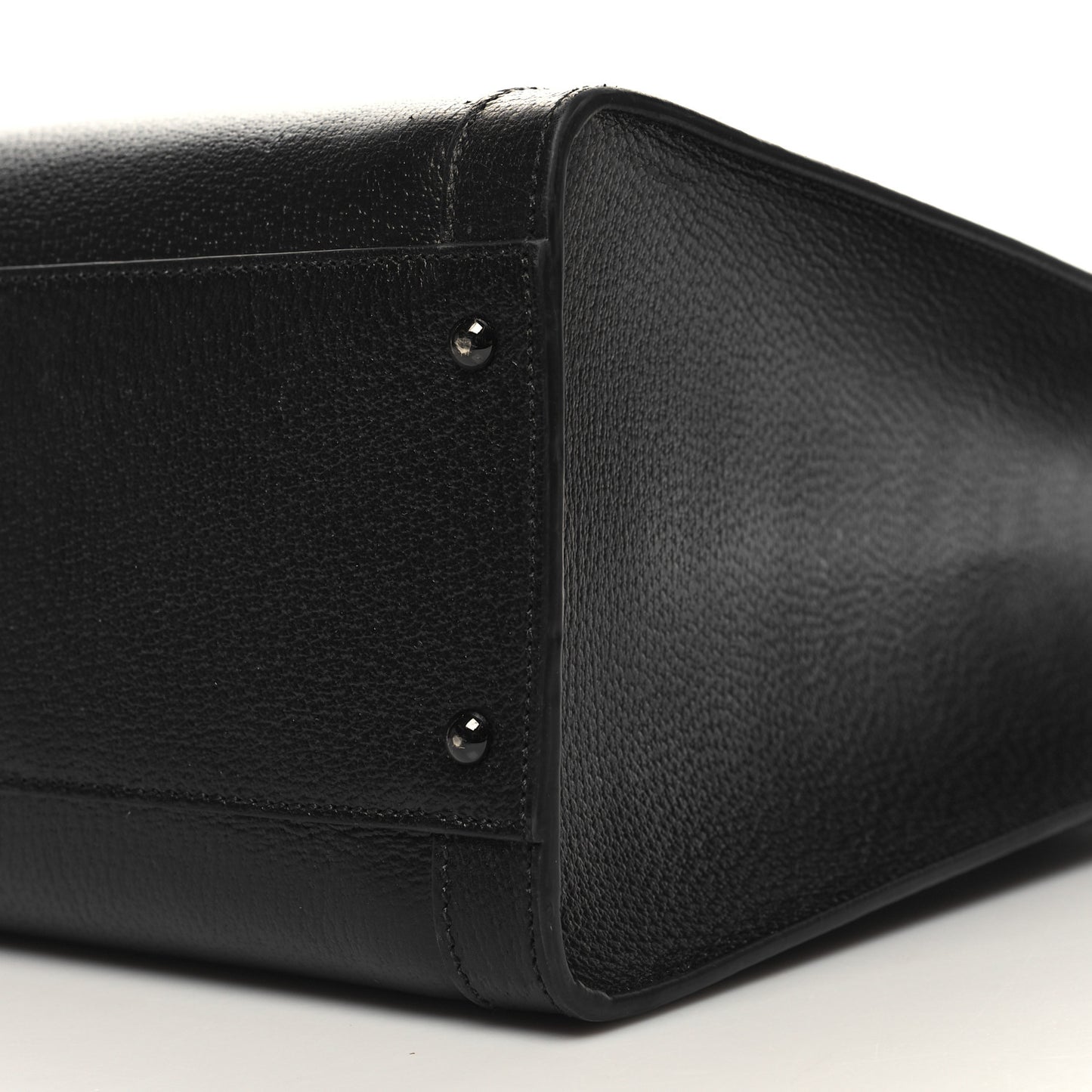 Textured Dollar Calfskin Web Monochrome Large Diana Tote Bag Black