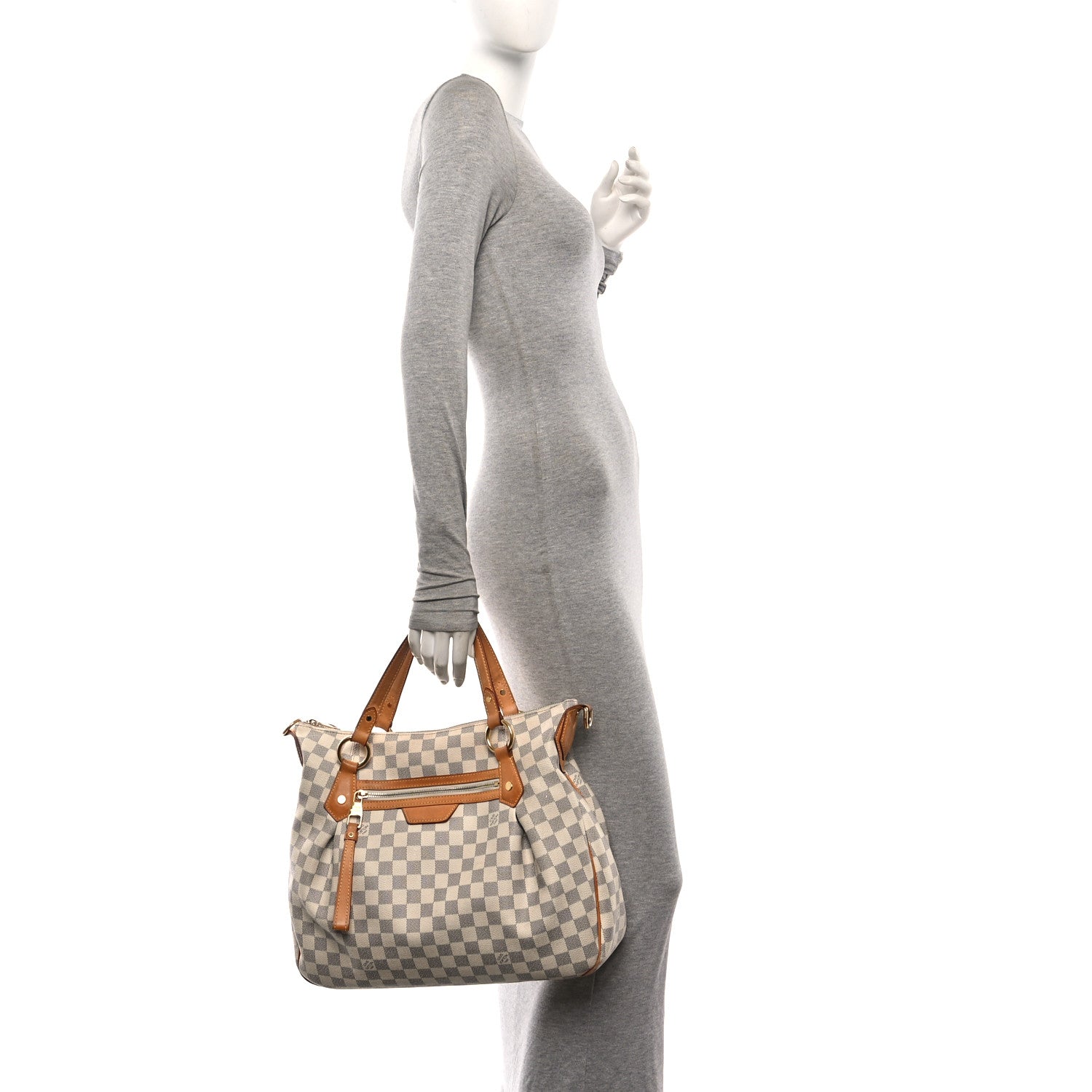 Louis Vuitton Damier Azur Evora MM 2 of 9