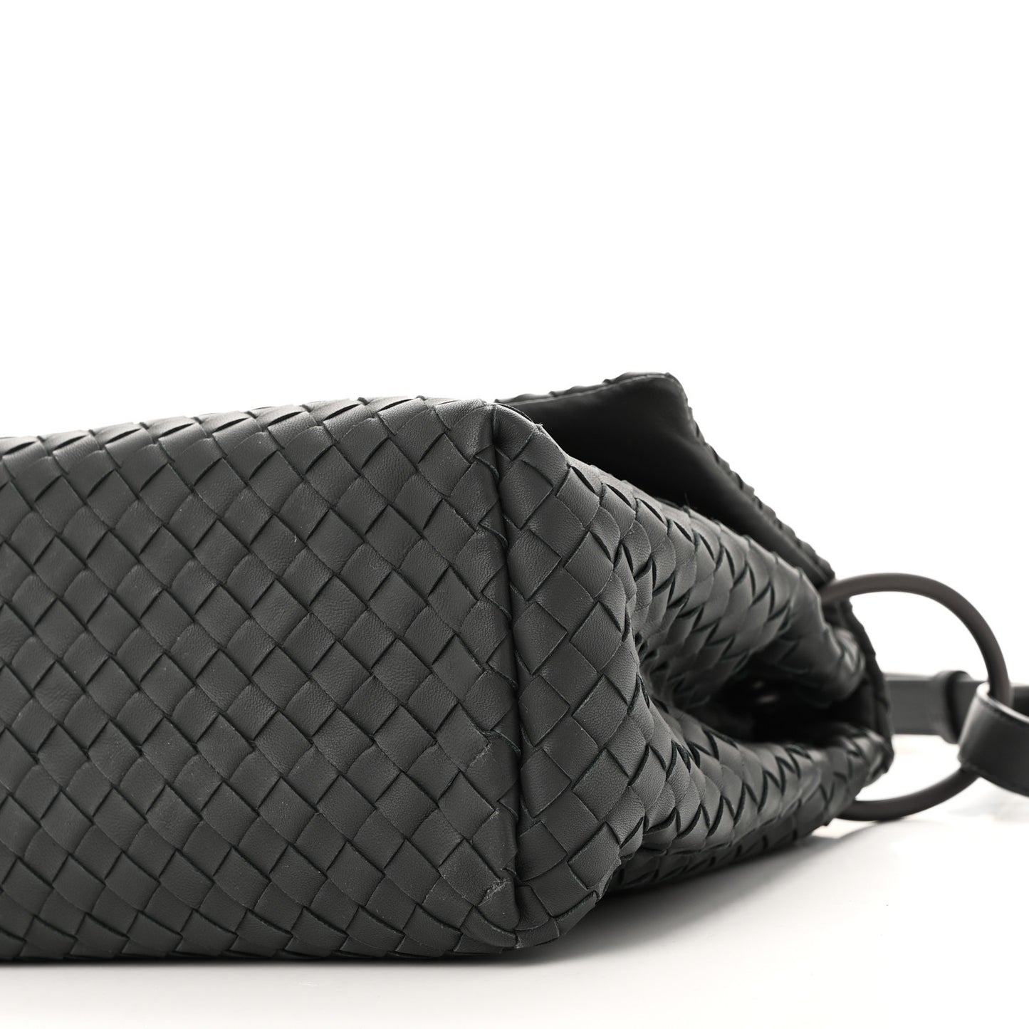 Nappa Intrecciato Flap Shoulder Bag Ebano