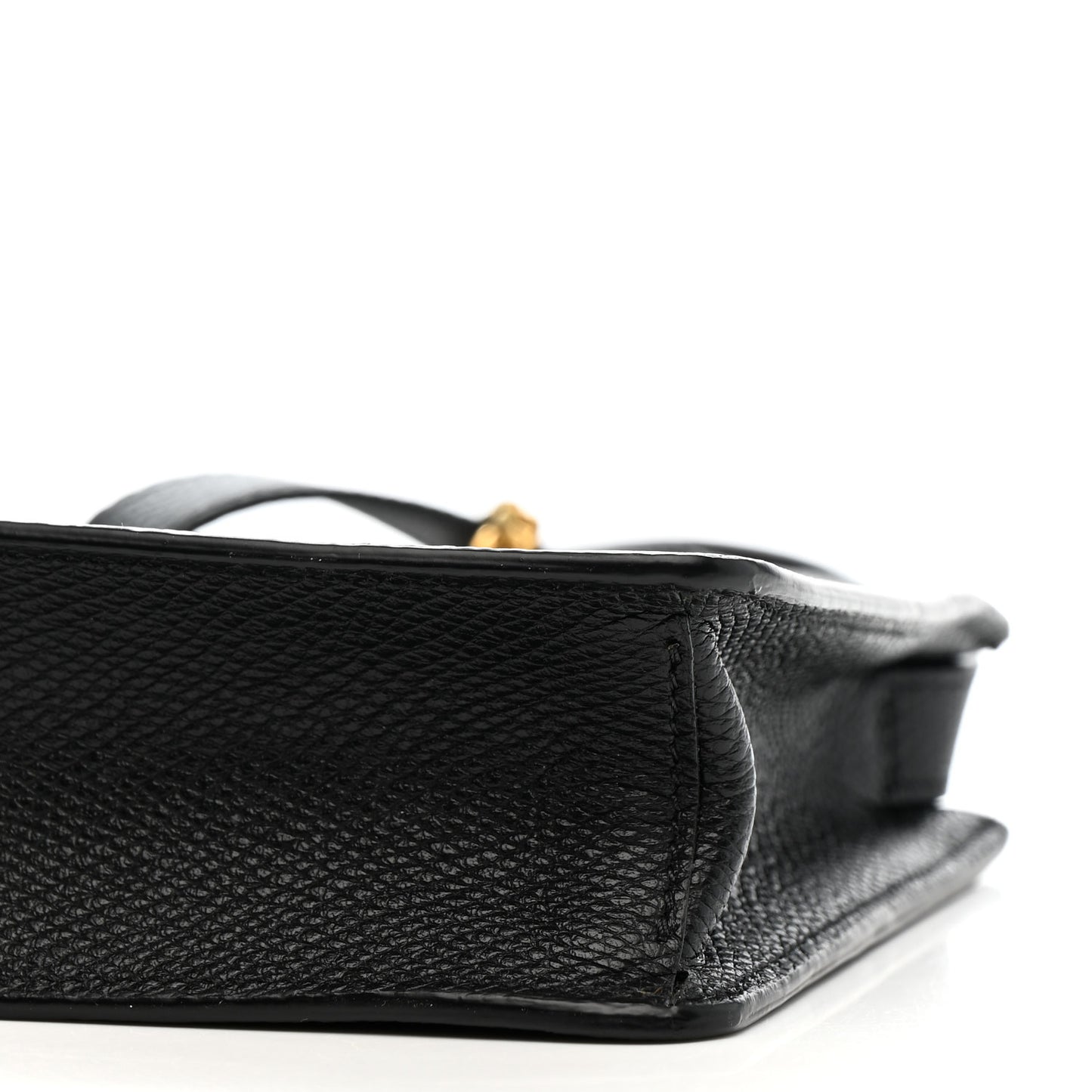 Grainy Calfskin VSling Clutch Black