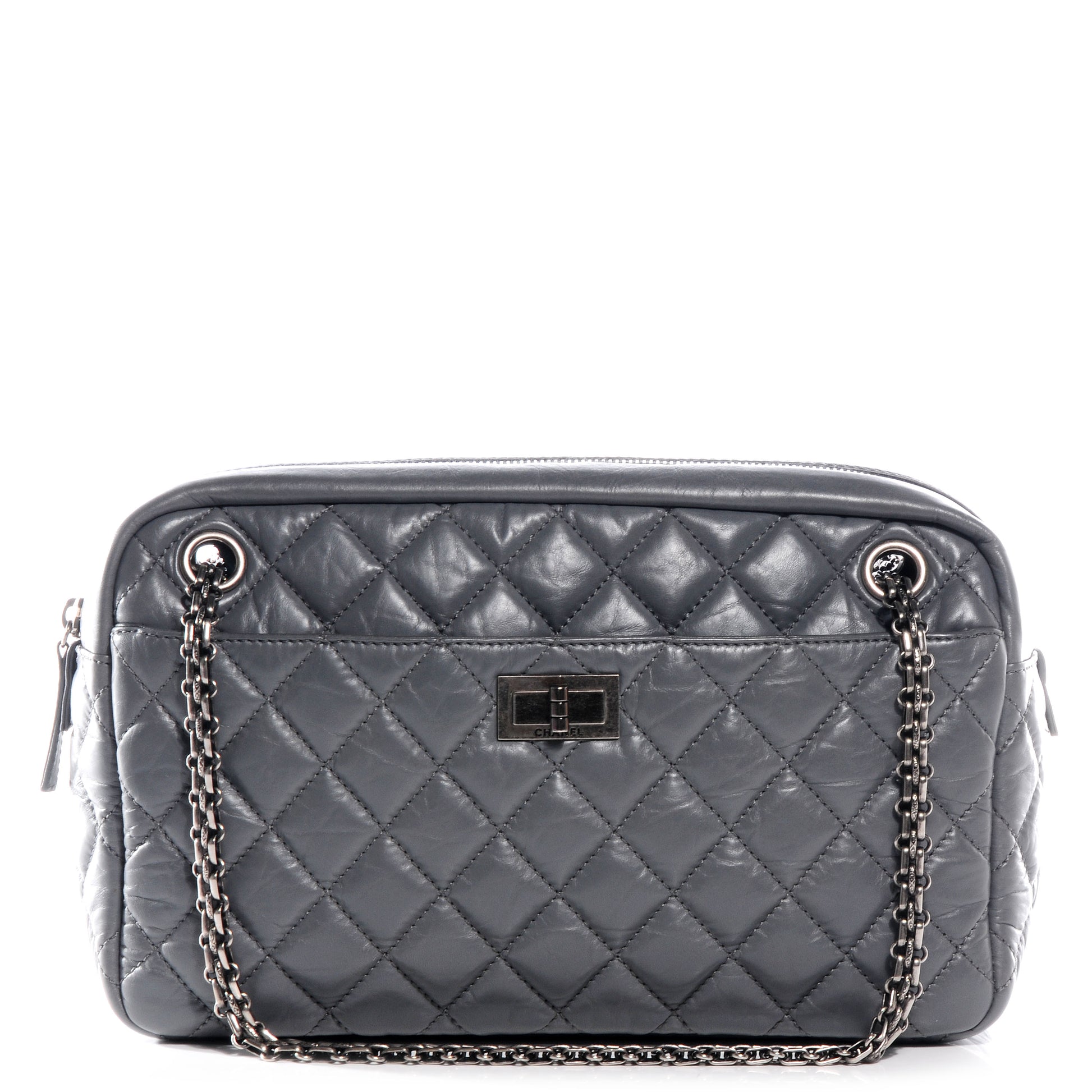 Chanel Aged Calfskin Medium Reissue Camera Case Grey 1 of 8