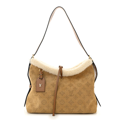 Louis Vuitton Suede Mahina CarryAll PM Beige 1 of 11