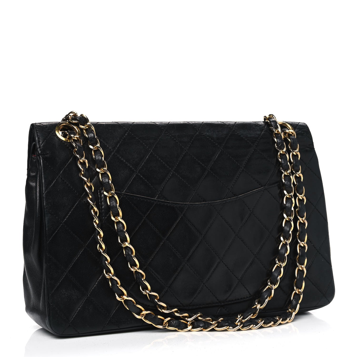 Chanel Lambskin Quilted Medium Double Flap Black 2 of 9
