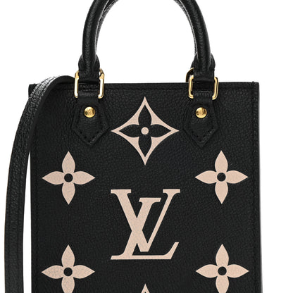 Louis Vuitton Empreinte Monogram Giant Petit Sac Plat Black Beige 7 of 10