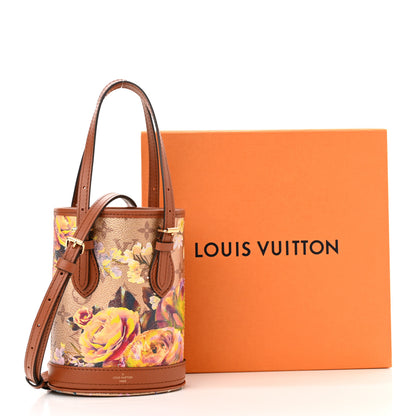 Louis Vuitton Metallic Monogram LV Garden Nano Bucket Bag Gold 9 of 9