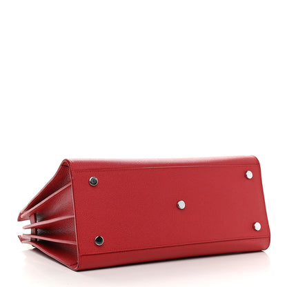 Saint Laurent Grained Calfskin Small Sac De Jour Lipstick Red 4 of 13