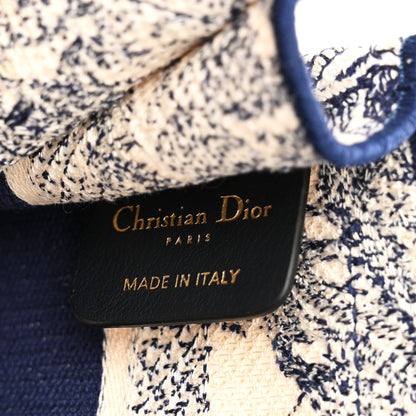 Christian Dior Canvas Embroidered Mini Toile De Jouy Book Tote Blue 6 of 9