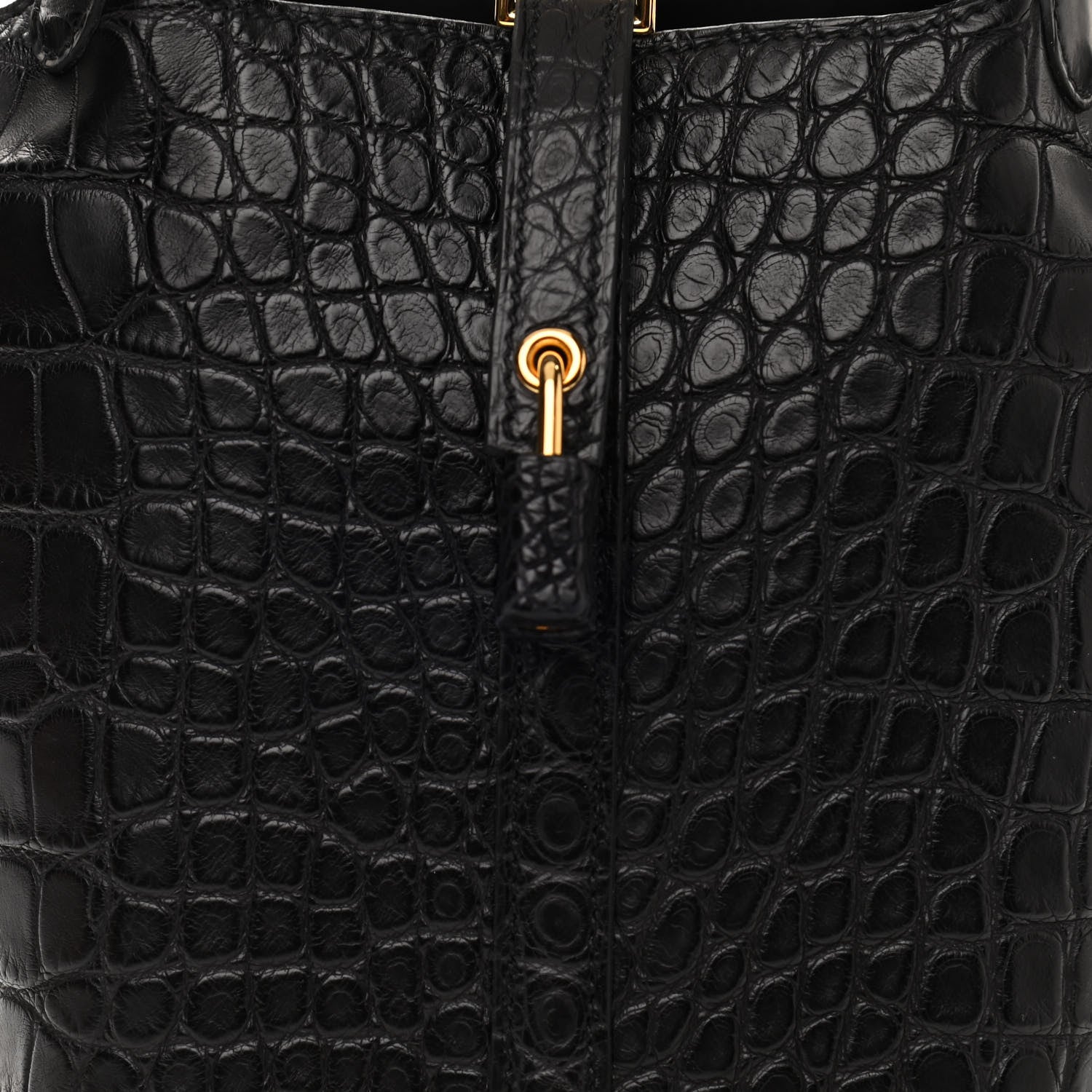 Hermes Matte Alligator Picotin Lock 18 Black 8 of 10