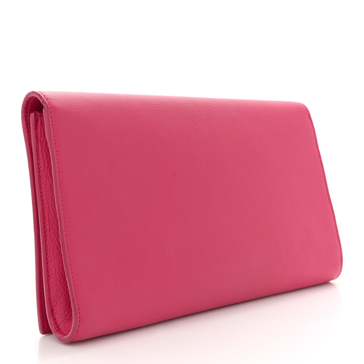 Calfskin Monogram Large Belle De Jour Clutch Lipstick Fuchsia