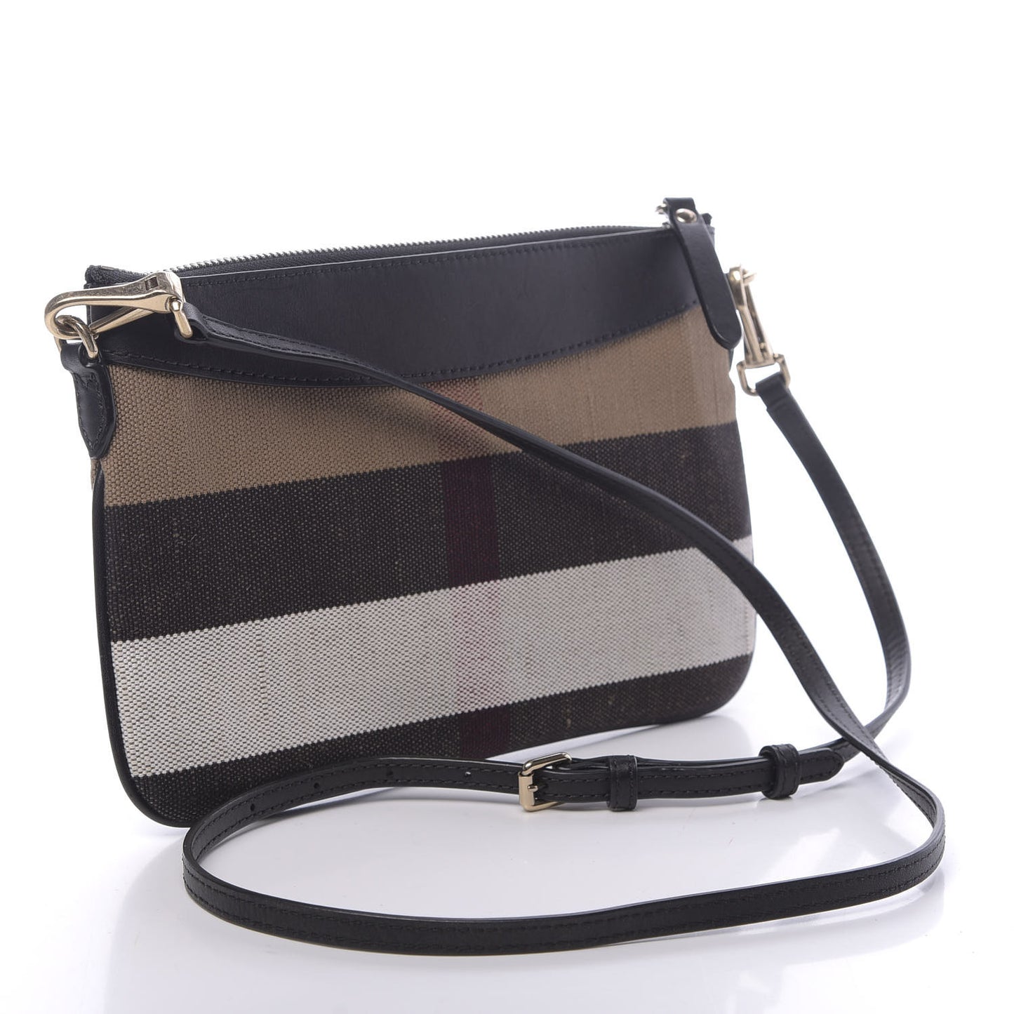 Mega Check Peyton Crossbody Clutch Bag Black