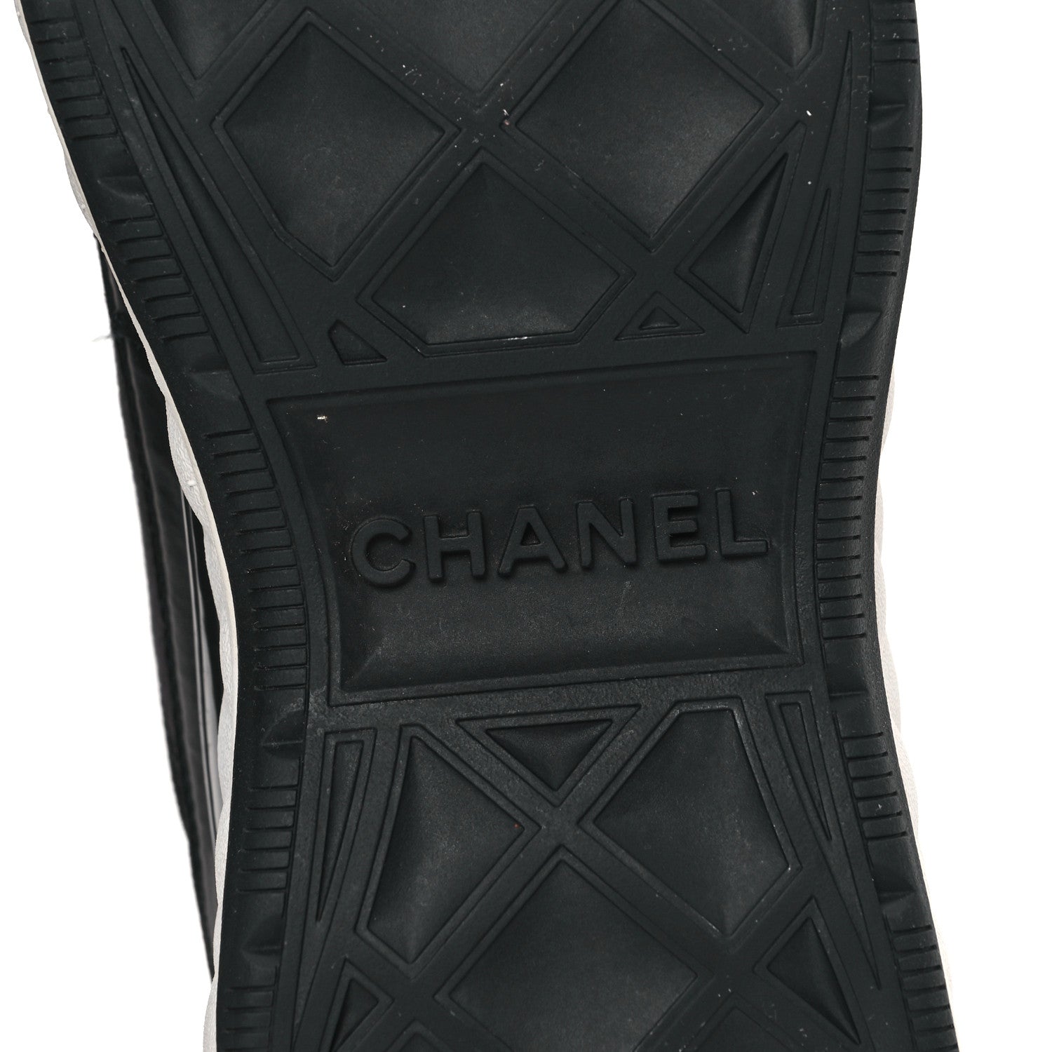 Chanel Velvet Calfskin Mixed Fibers CC Sneakers 37.5 Black 6 of 9