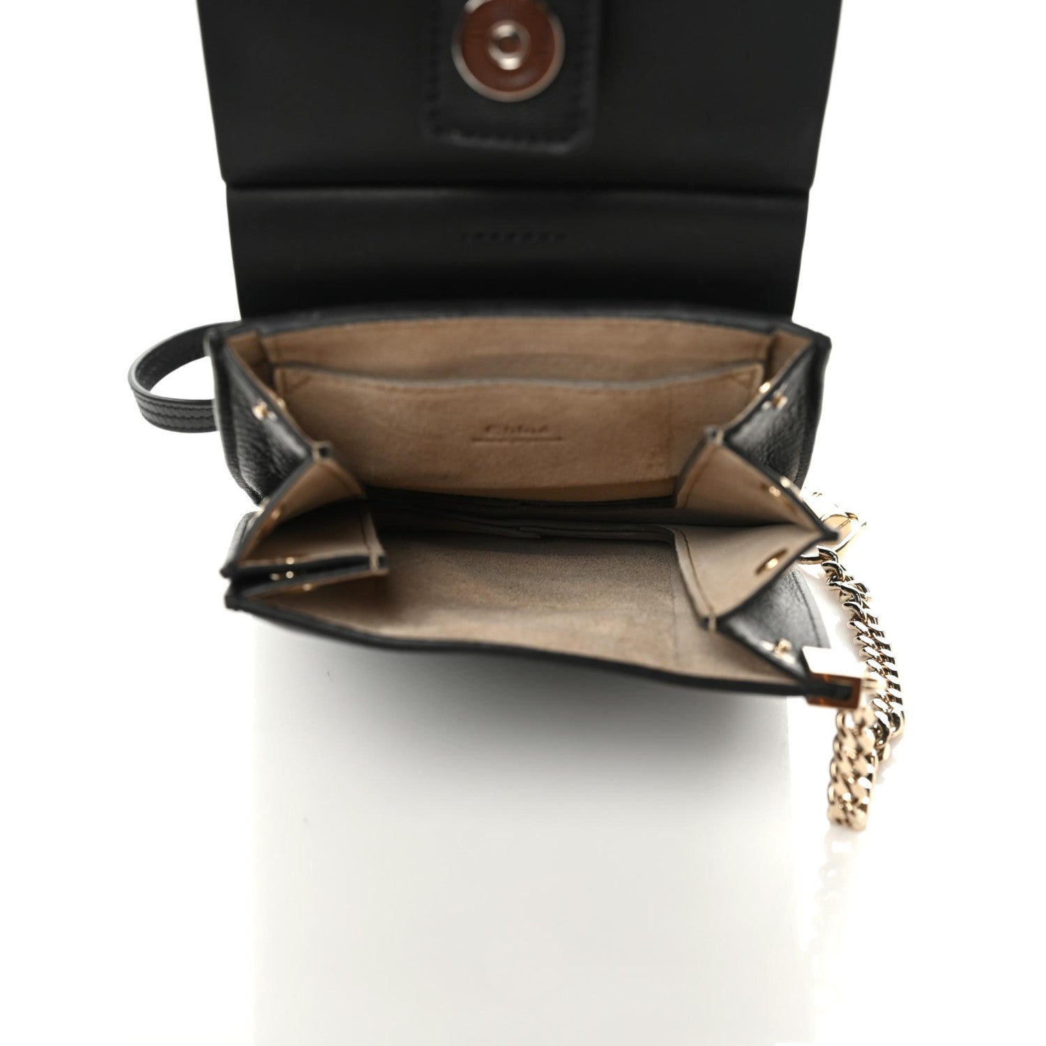 Chloe Suede Calfskin Mini Faye Bracelet Bag Black 7 of 10