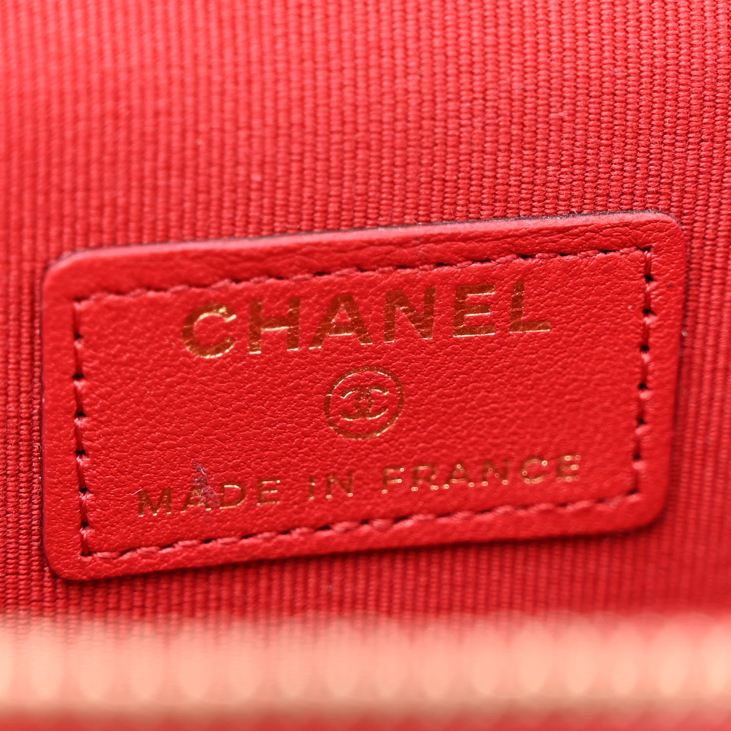 Chanel Lambskin Quilted Top Handle Mini Vanity Case With Chain Red 6 of 13