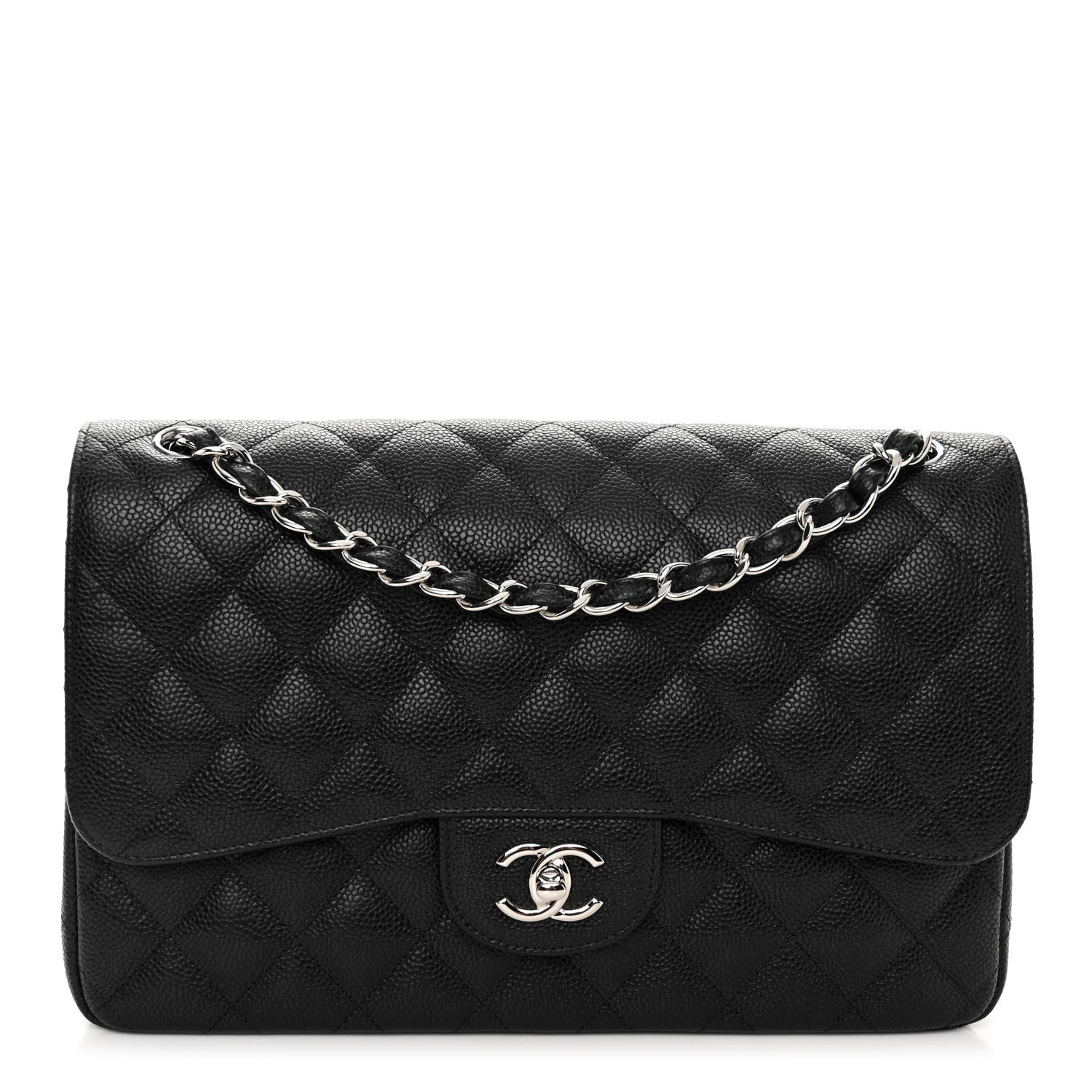 Chanel Caviar Quilted Jumbo Double Flap Black 1 of 10