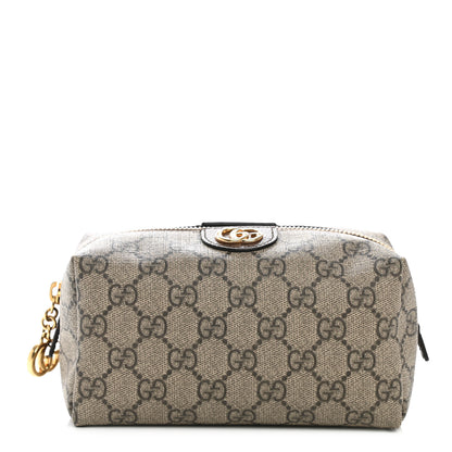 Gucci Soft GG Supreme Monogram Calfskin Medium Ophidia Cosmetic Case Beige Ebony New Acero 1 of 7
