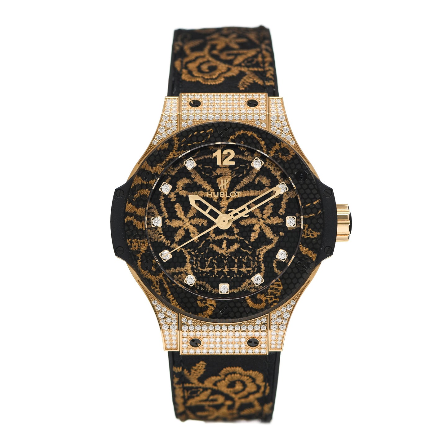 18K Yellow Gold Diamond Pave 41mm Big Bang "Broderie" Limited Edition Automatic Watch 343.VX.6580.NR.0804
