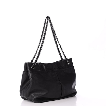 Chanel Lambskin Stitched Shopper Tote Black 2 of 10
