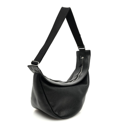 The Row Grained Calfskin Large Slouchy Banana Bag Black 3 of 9