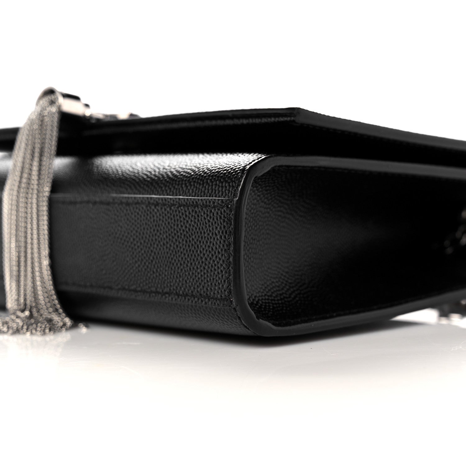 Saint Laurent Grain De Poudre Small Classic Monogram Kate Tassel Satchel Black 9 of 9