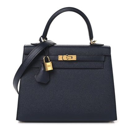 Hermes Epsom Kelly Sellier 25 Bleu Indigo 1 of 13