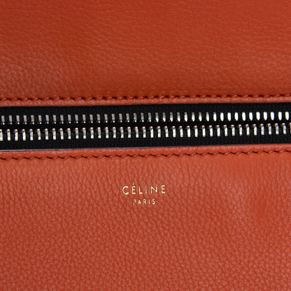 Celine Drummed Calfskin Medium Edge Shoulder Bag Vermillion 6 of 7