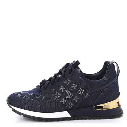 Louis Vuitton Denim Monogram Run Away Sneakers 39 Blue 1 of 9