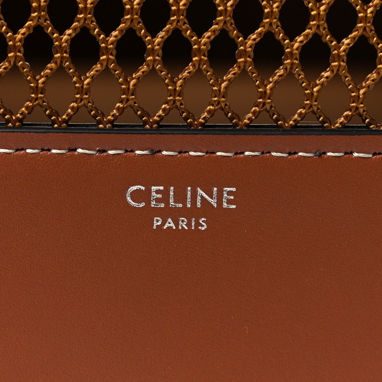 Celine Triomphe Canvas Calfskin Travel Dog Bag Tan 5 of 11