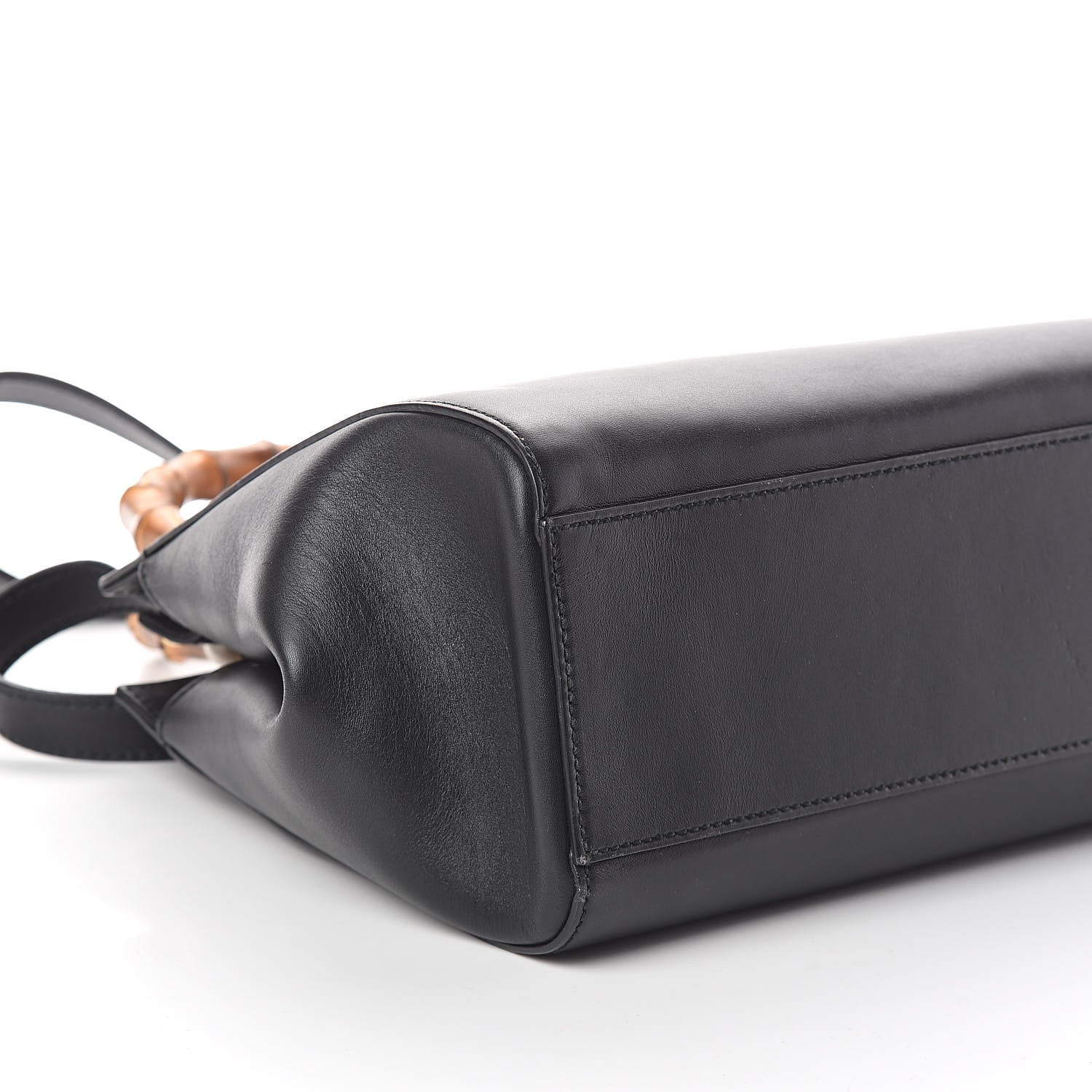 Gucci Nappa Bamboo Small Nymphaea Top Handle Bag Black 8 of 10