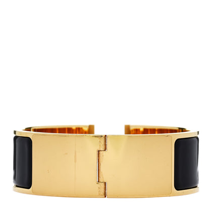 Hermes Enamel Wide Clic Clac H Bracelet PM Black 3 of 5