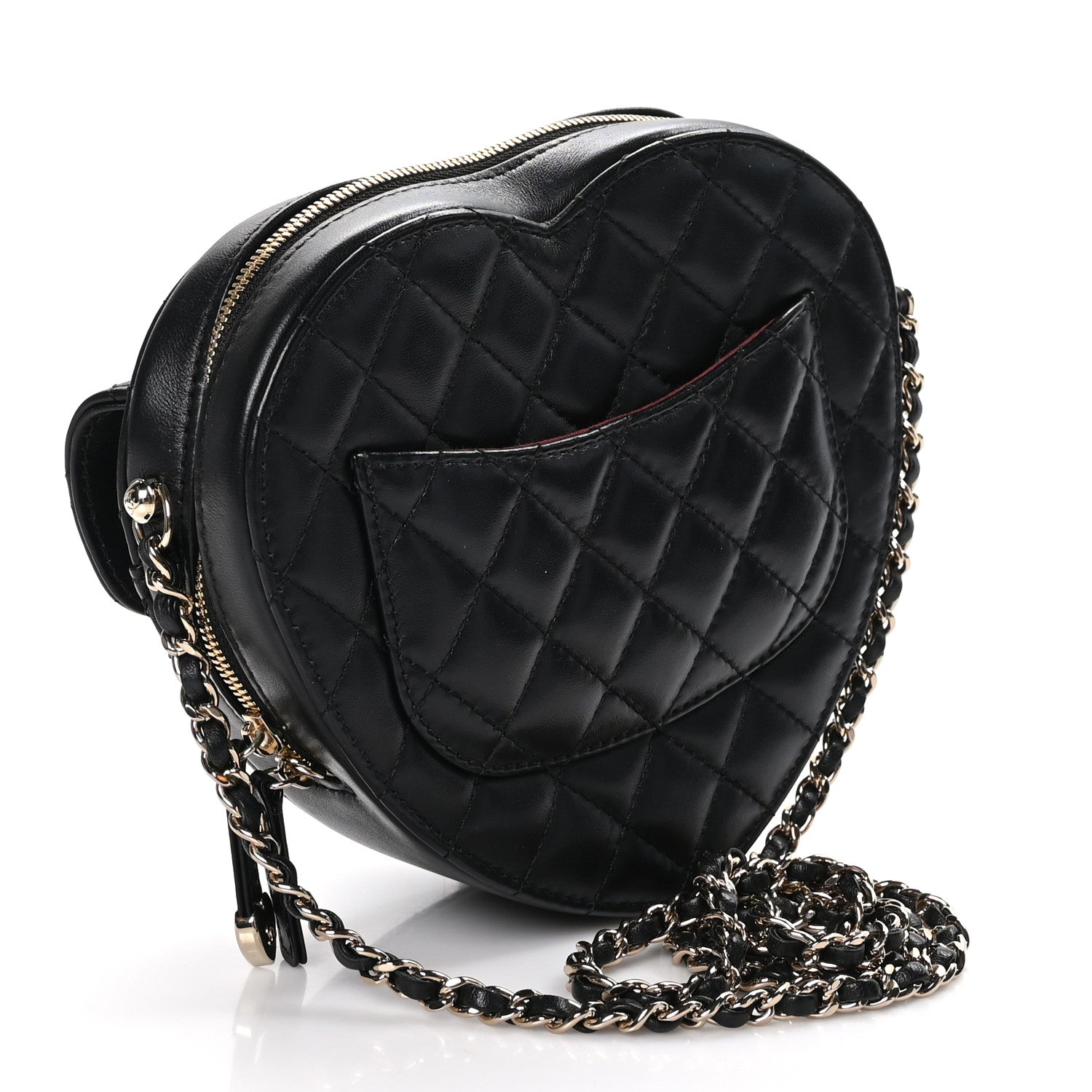 Chanel Lambskin Quilted CC In Love Heart Bag Black 3 of 11