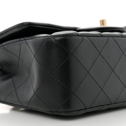 Chanel Lambskin Quilted Mini Rectangular Flap Black 9 of 11