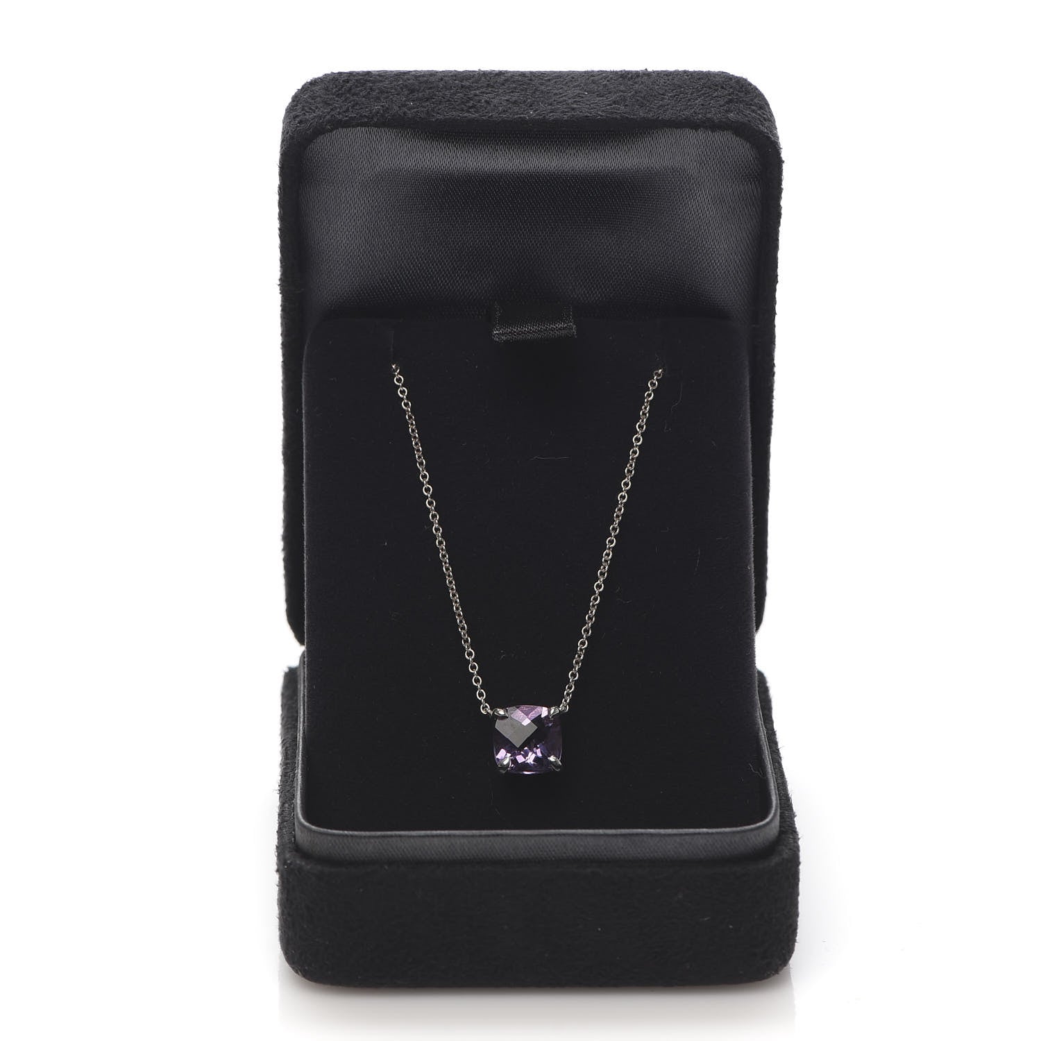 Tiffany Sterling Silver Amethyst Sparklers Pendant Necklace 6 of 6