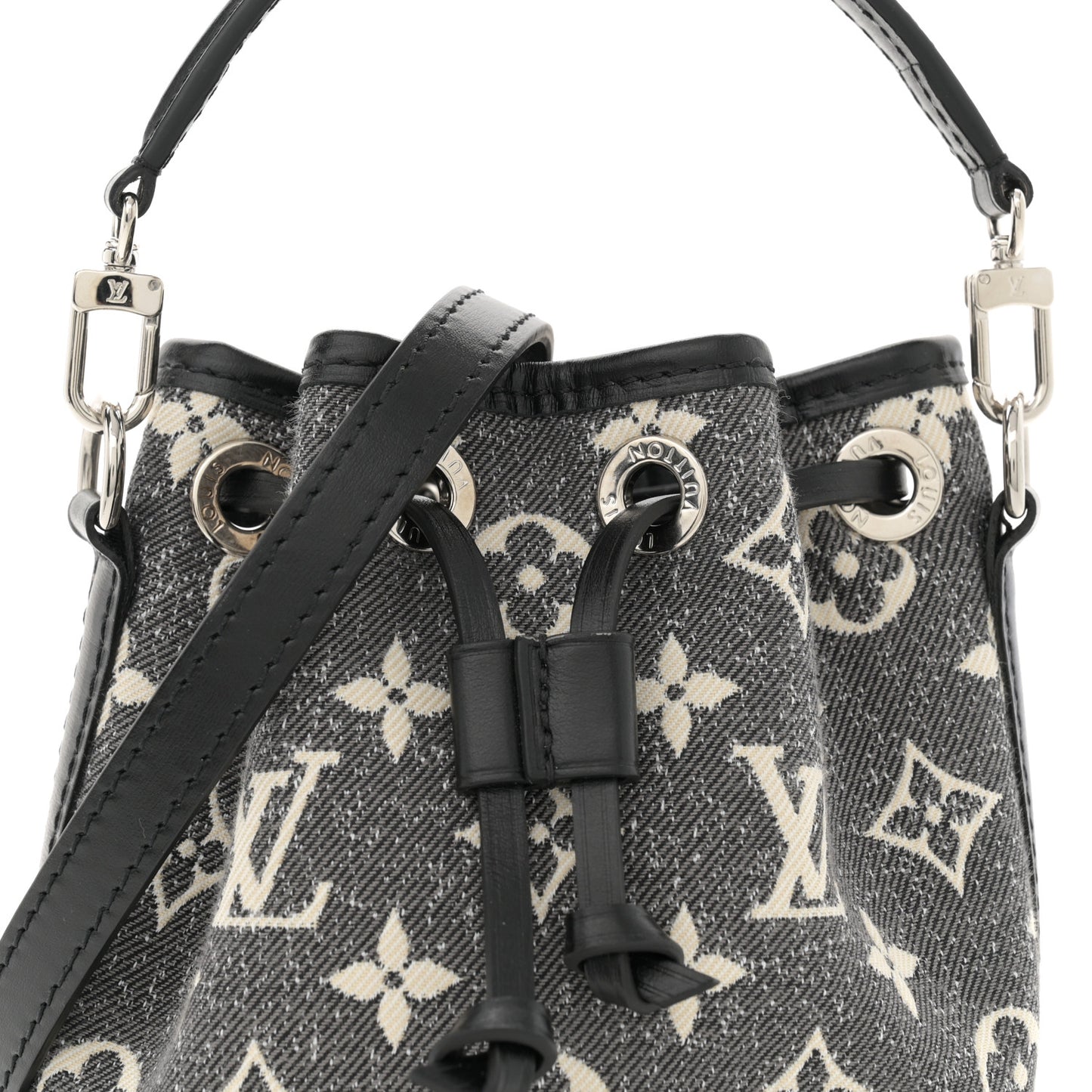 Monogram Jacquard Denim Nano Noe Bleu