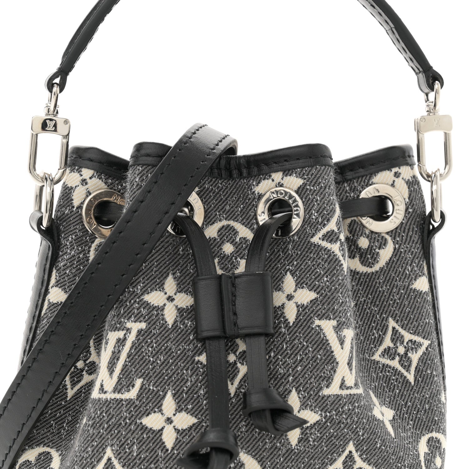 Louis Vuitton Monogram Jacquard Denim Nano Noe Bleu 7 of 10