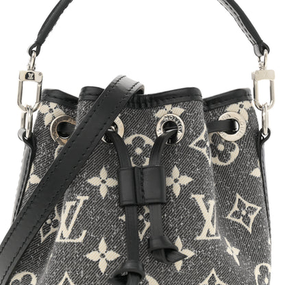 Louis Vuitton Monogram Jacquard Denim Nano Noe Bleu 7 of 10