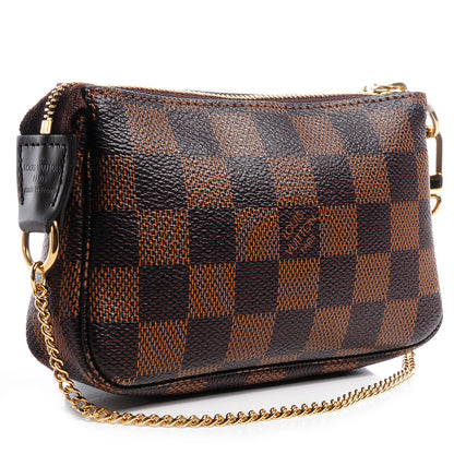 Louis Vuitton Damier Ebene Mini Pochette Accessories Bag 3 of 8