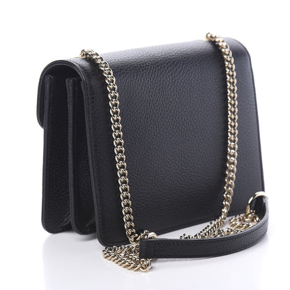 Gucci Dollar Calfskin Small Interlocking G Shoulder Bag Black 2 of 9
