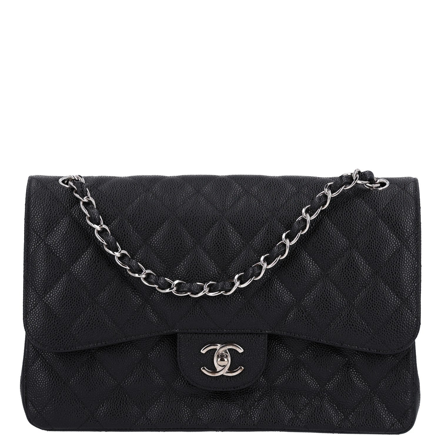 Chanel Caviar Quilted Jumbo Double Flap Black 1 of 11
