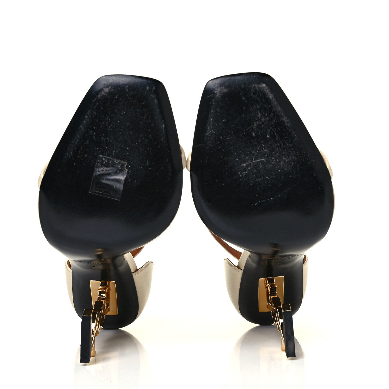 Saint Laurent Calfskin Opyum Sandals 42 Real Beige 12 of 16