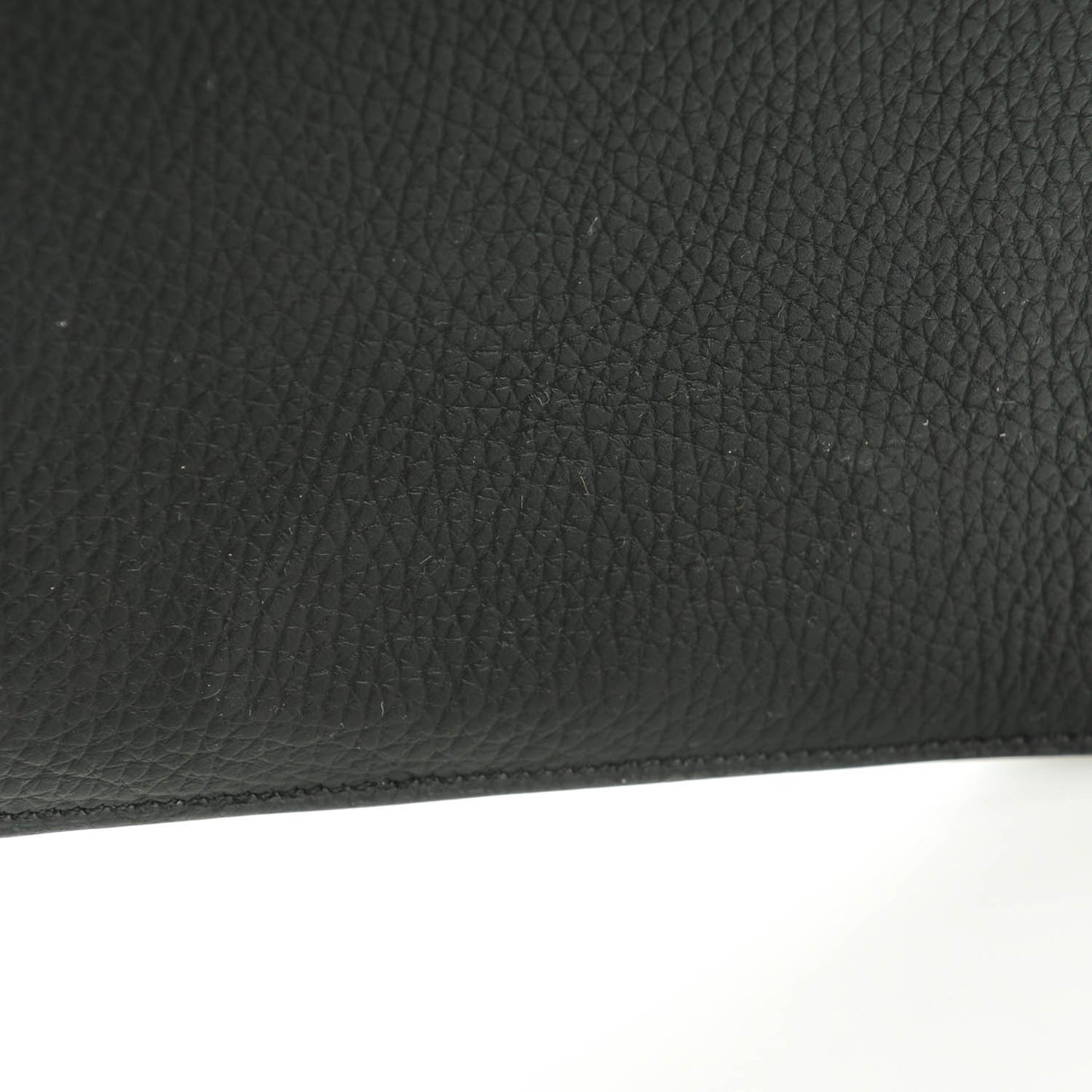 Box Calf Taurillon Clemence Faco Clutch Black