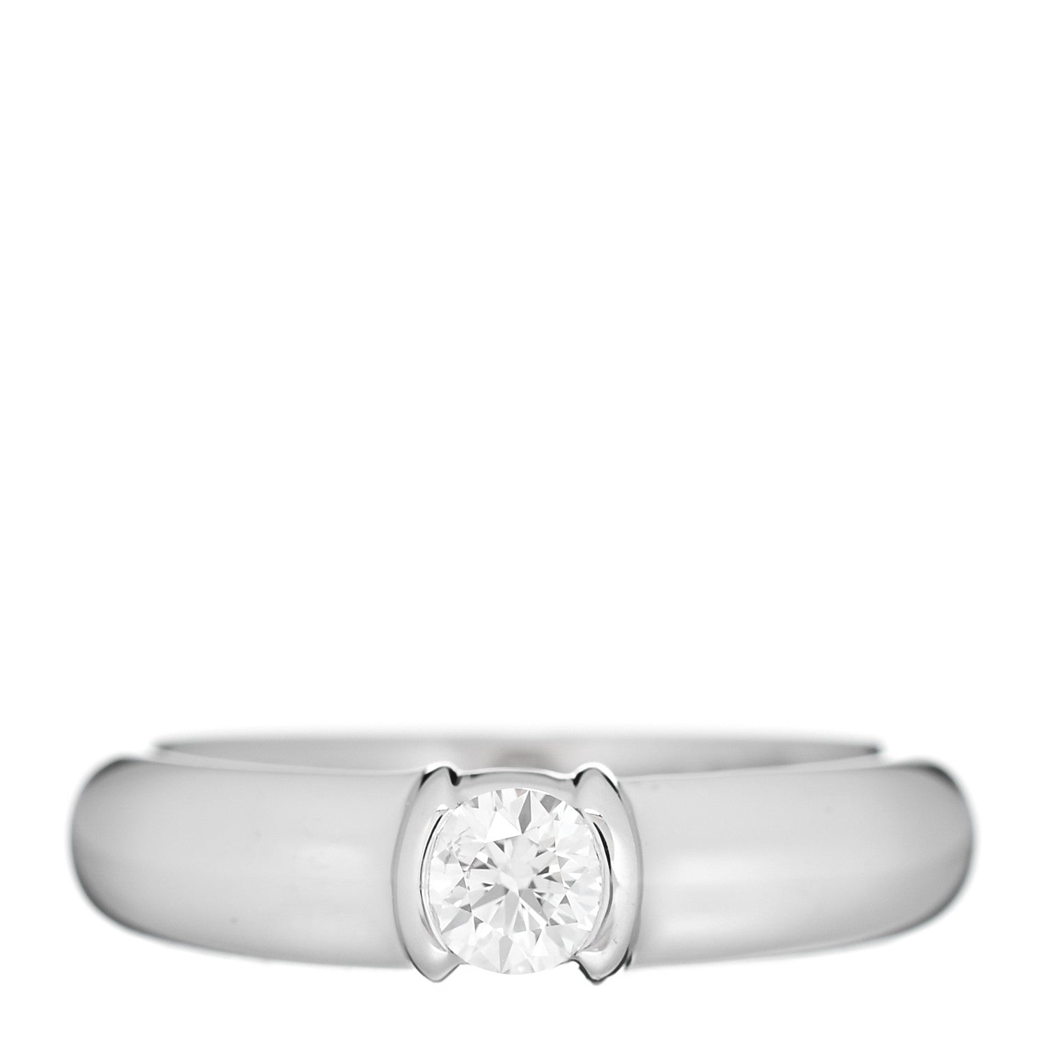 Tiffany Platinum Diamond .22ct Etoile Solitaire Engagement Ring 49 4.75 1 of 4