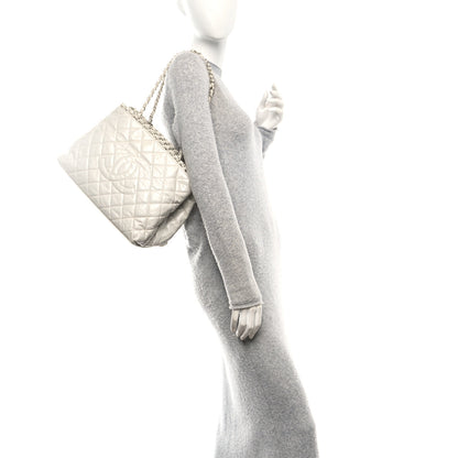 Chanel Glazed Calfskin Quilted Small Chain Me Tote Dark White 2 of 10