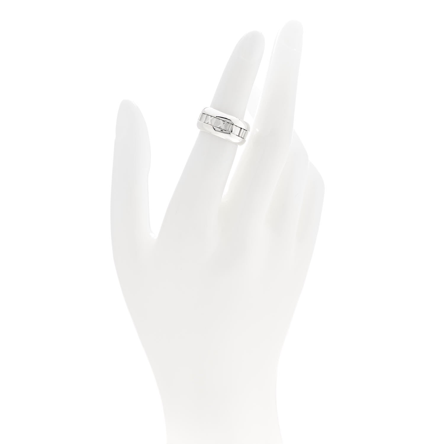 Tiffany Sterling Silver Atlas Band Ring 49 5 2 of 4