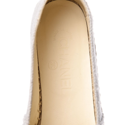 Chanel Linen CC Espadrilles 38 Beige Black 8 of 11