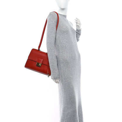 Bottega Veneta Calfskin Medium Desiree Shoulder Bag Red 2 of 10