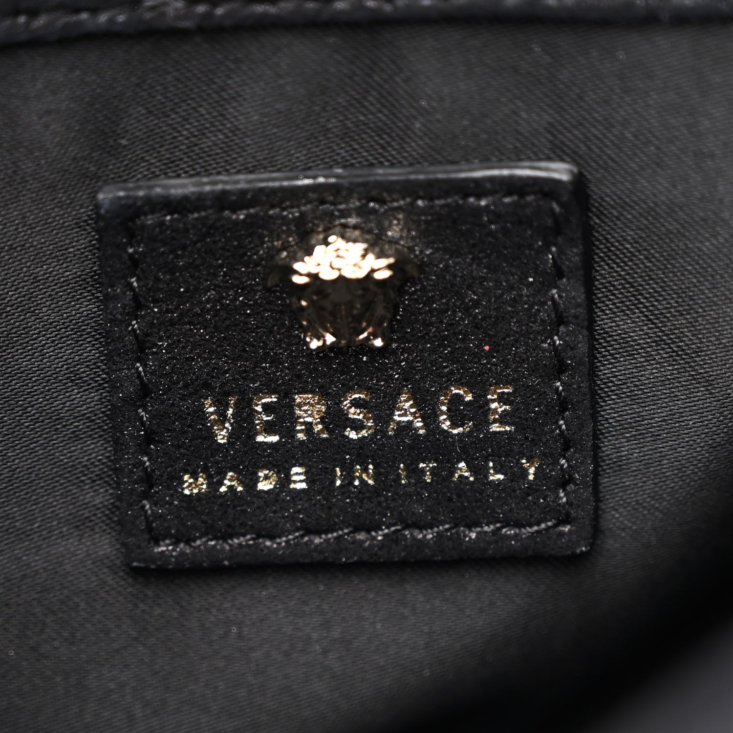 Versace Suede Crystal Medusa Sultan Evening Bag Black 7 of 11